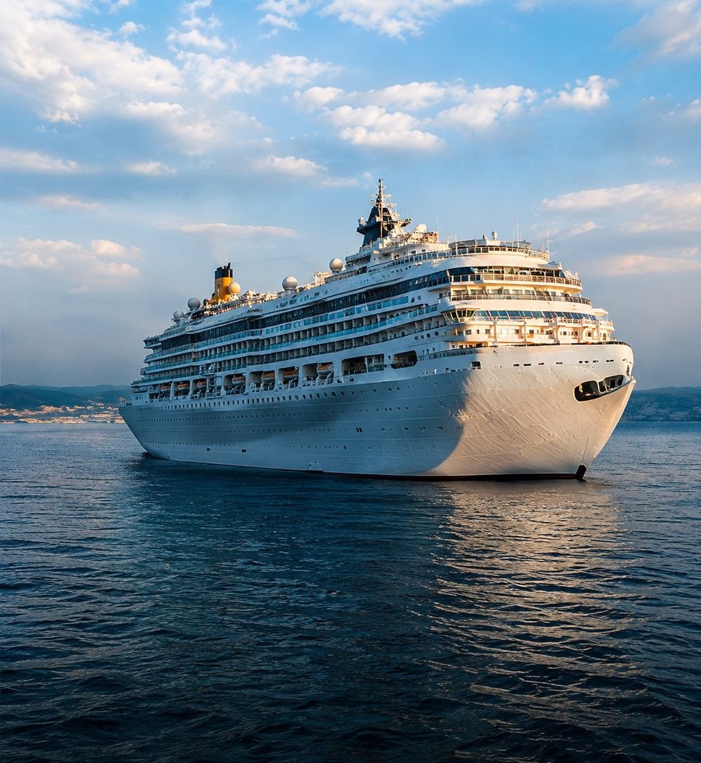 Navio de cruzeiro no mar